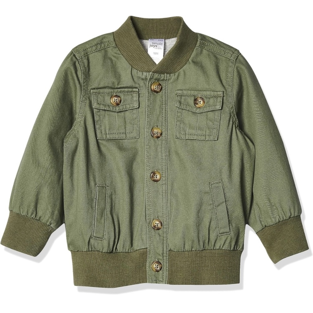 Carter's Twill Button Up Jacket - Green